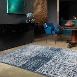 Blue Abstract Modern Rug For Living Room And Bedroom-200Cm X 290Cm - thumbnail 2