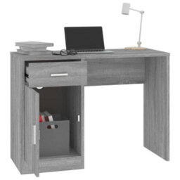 Vidaxl Desk With Drawer&cabinet Grey Sonoma 100X40X73 Cm Engineered Wood Desks - thumbnail 4