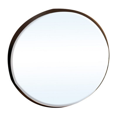 Orsina Large Round Black Wall Mirror, Slim Frame Decorative Mirror, Modern Circle Reflector, Framed Accent Piece - image 1