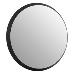 Orsina Large Round Black Wall Mirror, Slim Frame Decorative Mirror, Modern Circle Reflector, Framed Accent Piece - thumbnail 2