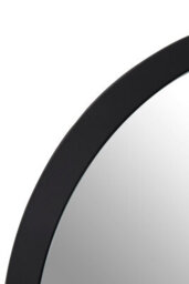 Orsina Large Round Black Wall Mirror, Slim Frame Decorative Mirror, Modern Circle Reflector, Framed Accent Piece - thumbnail 3
