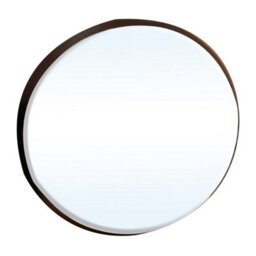 Orsina Large Round Black Wall Mirror, Slim Frame Decorative Mirror, Modern Circle Reflector, Framed Accent Piece - thumbnail 1