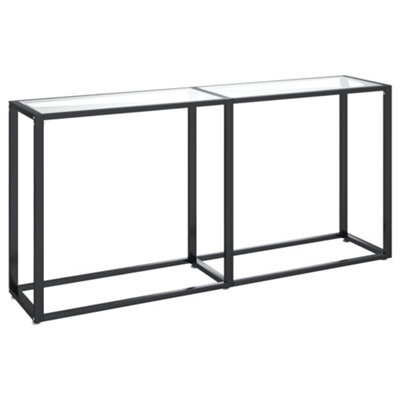 Berkfield Stylish Console Table Transparent 160X35X75.5Cm Tempered Glass - image 1