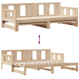 Berkfield Daybed With Trundle And Drawers Without Mattress 90X200 Cm - thumbnail 8