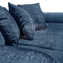 Furnishings For Less UK Monaco Chenille Fabric Long 4 Seater Sofa  Blue - thumbnail 7