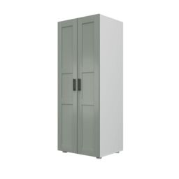 Atomia Modern Matt Reed Green Tall Double Wardrobe (H)1875mm (W)750mm (D)580mm - thumbnail 2