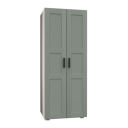 Atomia Modern Matt Reed Green Tall Double Wardrobe (H)1875mm (W)750mm (D)580mm - thumbnail 3