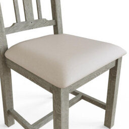 FWSTYLE Set Of 2 Solid Reclaimed Pine Dining Chairs Limewashed Finish - thumbnail 4