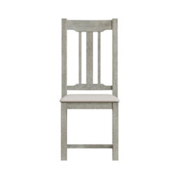 FWSTYLE Set Of 2 Solid Reclaimed Pine Dining Chairs Limewashed Finish - thumbnail 2