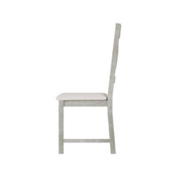 FWSTYLE Set Of 2 Solid Reclaimed Pine Dining Chairs Limewashed Finish - thumbnail 3