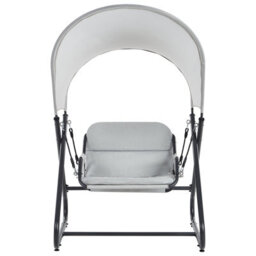 Beliani Patio Swing Solagna Metal Light Grey - thumbnail 4
