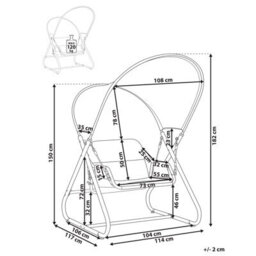 Beliani Patio Swing Solagna Metal Light Grey - thumbnail 3