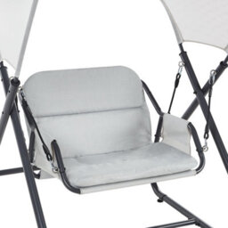 Beliani Patio Swing Solagna Metal Light Grey - thumbnail 6