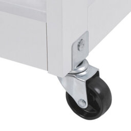Wyld and Coco Casanova Kitchen Trolley White Mdf With Rubberwood Trims, Drawer, Cabinet And 2 Shelves 75 X 43 X 87 Cm - thumbnail 8