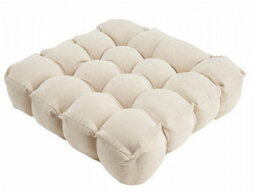 Lancashire Textiles Faux Suede Booster Cushion - Ivory Cream