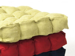 Lancashire Textiles Faux Suede Booster Cushion - Ivory Cream - thumbnail 2