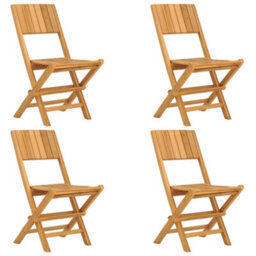 Berkfield Folding Garden Chairs 4 Pcs 47X61X90 Cm Solid Wood Teak - thumbnail 2