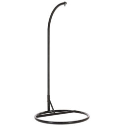 Beliani Horizon Hanging Chair Stand Black - Powder-Coated Steel Frame With Mounting Chain, W97 X D97 X H199Cm - thumbnail 3