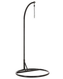 Beliani Horizon Hanging Chair Stand Black - Powder-Coated Steel Frame With Mounting Chain, W97 X D97 X H199Cm - thumbnail 2
