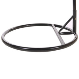 Beliani Horizon Hanging Chair Stand Black - Powder-Coated Steel Frame With Mounting Chain, W97 X D97 X H199Cm - thumbnail 5