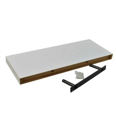 Floating Wall Shelf Wooden Shelves Wall Storage 60Cm - White - Pack Of 3 - image 1