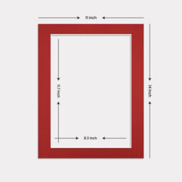Ak Frames 14X11 Crimson Picture Mounts To Fit A4 Aperture Size - Mount Board Only (No Frame Included) - thumbnail 3