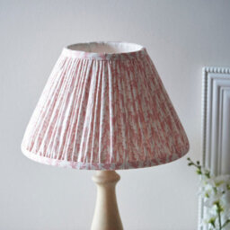 Luminosa Lighting Luminosa Hidcote Natural Wood Table Lamp With Peachy Keen Fabric Leaf Shade 30Cm B22 - thumbnail 4