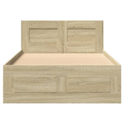 Berkfield Bed Frame With Headboard Without Mattress Sonoma Oak 90X190 Cm Single - thumbnail 5