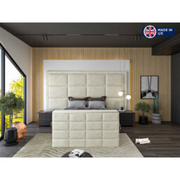 Copenhagen Upholstered  Cream Television Bed Frame - thumbnail 7