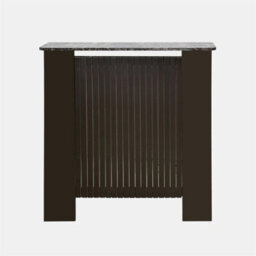 Ohs Ribbed Radiator Cover Slatted Engineered Wood - Dark Brown/marble Effect - thumbnail 2