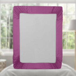 Ameha King Plain Dyed Fitted Sheet 40Cm- Extra Deep Pocket Purple Fitted Bed Sheets Soft Microfiber Bedding Sheet 152X200 Cm - thumbnail 8