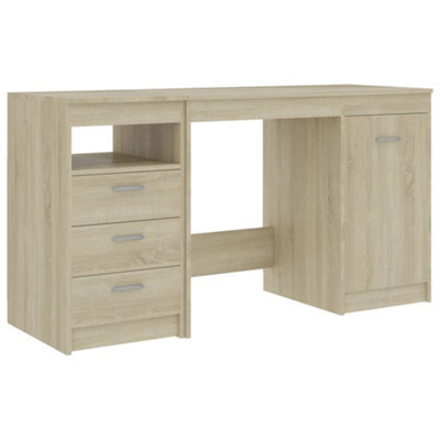 Berkfield Modern Desk Sonoma Oak 140X50X76 Cm Engineered Wood - image 1