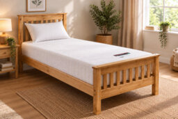 Rest Relax 3Ft Single 3-Piece Solid Pine Bed Set With Memory Foam Sprung Mattress & 1 Pillow - thumbnail 1