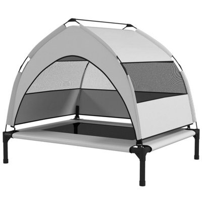 Portable Elevated Dog Bed With Removable Canopy, 76 X 61 X 70 Cm - image 1