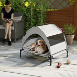 Portable Elevated Dog Bed With Removable Canopy, 76 X 61 X 70 Cm - thumbnail 6