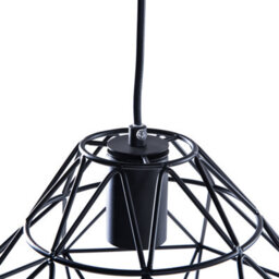 Wyld And Coco Diamond Geometric Cage Pendant Light, Matte Black, Led-Ready, 31Cm Dia, 117Cm Drop - thumbnail 3