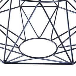 Wyld And Coco Diamond Geometric Cage Pendant Light, Matte Black, Led-Ready, 31Cm Dia, 117Cm Drop - thumbnail 4