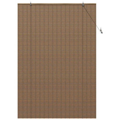 Berkfield Modern Window Blind With Curtains Manual Brown 150 X 220 Cm Bamboo - image 1