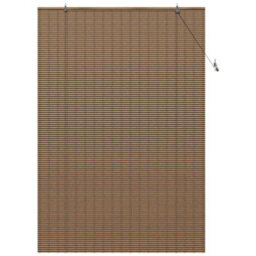 Berkfield Modern Window Blind With Curtains Manual Brown 150 X 220 Cm Bamboo