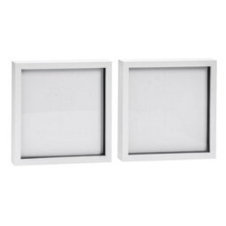 "Nicola Spring 10 X 10"" Photo Frames - White - 3D Photo Frame Picture Frame Box Portrait Display Case (53 X 53Cm) Set Of 2" - thumbnail 1