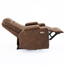 More4Homes Ashton 1 Seater Fabric Auto Recliner Chair Brown - thumbnail 5