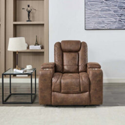 More4Homes Ashton 1 Seater Fabric Auto Recliner Chair Brown - thumbnail 8