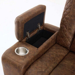 More4Homes Ashton 1 Seater Fabric Auto Recliner Chair Brown - thumbnail 6