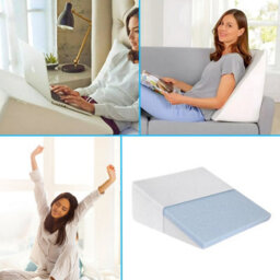 Mantraraj Large Bed Wedge Pillow Memory Foam Top Reduce Back Pain, Snoring & Respiratory Problems With Breathable Washable Cover - thumbnail 8