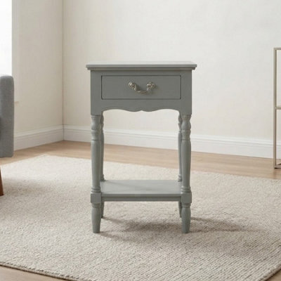 Garden Greatness Aqua Grey Marble Effect End Table - image 1