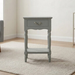 Garden Greatness Aqua Grey Marble Effect End Table - thumbnail 1