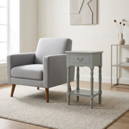 Garden Greatness Aqua Grey Marble Effect End Table - thumbnail 2