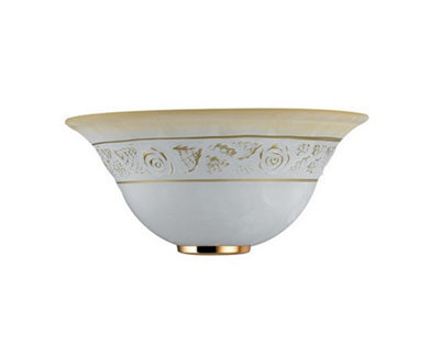 Luminosa Lighting Luminosa Rosy Wall Uplight Amber 30X15Cm