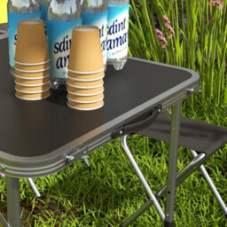 Outsunny Camping Table And Chairs Outdoor Indoor Use For Bbq Picnic Garden - thumbnail 9