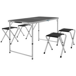 Outsunny Camping Table And Chairs Outdoor Indoor Use For Bbq Picnic Garden - thumbnail 2
